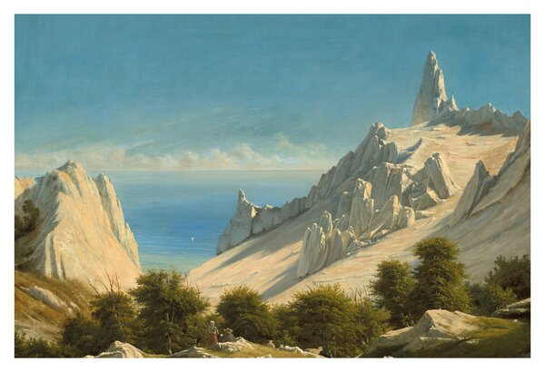 Obraz - Georg Emil Libert, View of Sommerspiret, the Cliffs of Møn, reprodukcia (90x60 cm)