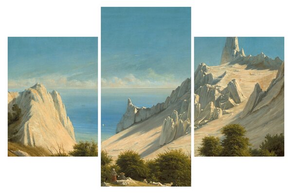 Obraz - Georg Emil Libert, View of Sommerspiret, the Cliffs of Møn, reprodukcia (90x60 cm)
