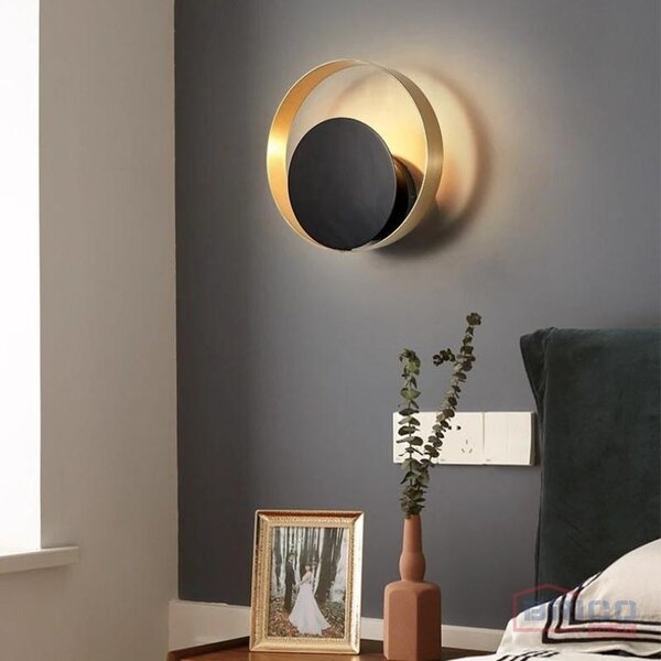 TooLight Nástenná lampa APP992-W čiernozlatá