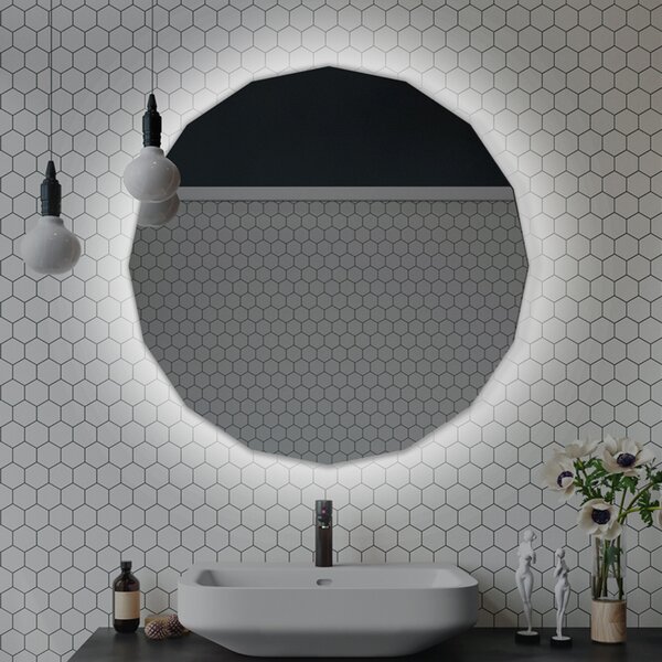 Zrkadlo Obelix LED o 90 cm