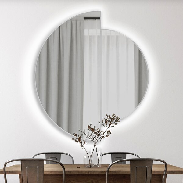Zrkadlo Naseo Silver LED 95 x 105 cm