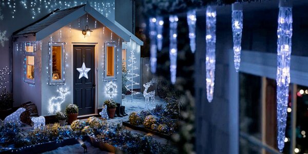 LED kvapkajúce cencúle 8ks, 45cm, rôzne farby na výber Farba: Modrá