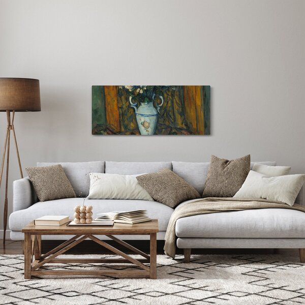Obraz - Paul Cézanne, Vase of Flowers, reprodukcia (120x50 cm)