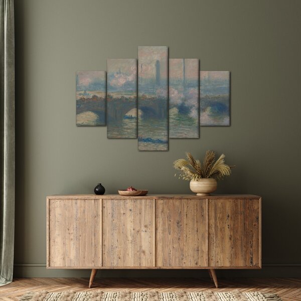 Obraz - Claude Monet, Waterloo Bridge, Gray Day, reprodukcia (150x105 cm)