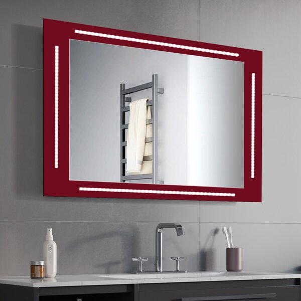 Zrkadlo Zenat LED Red 60 x 60 cm