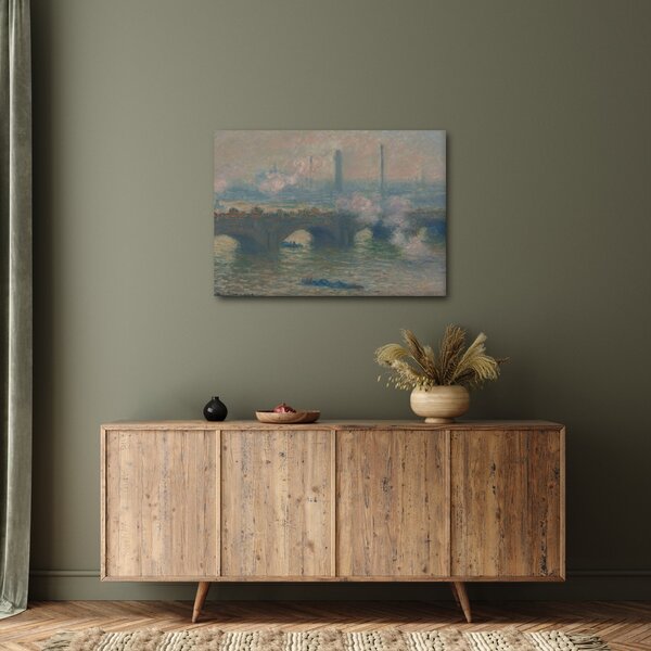 Obraz - Claude Monet, Waterloo Bridge, Gray Day, reprodukcia (70x50 cm)