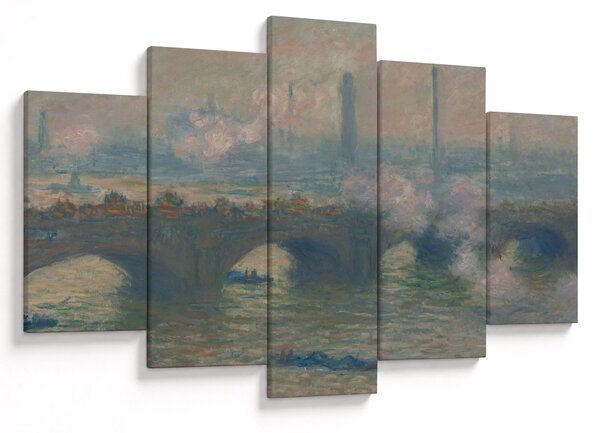Obraz - Claude Monet, Waterloo Bridge, Gray Day, reprodukcia (150x105 cm)