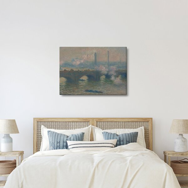 Obraz - Claude Monet, Waterloo Bridge, Gray Day, reprodukcia (70x50 cm)