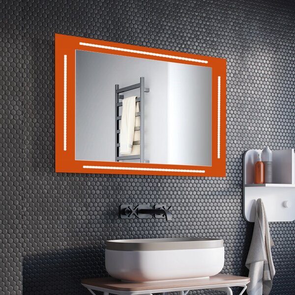 Zrkadlo Zenat LED Orange 100 x 63 cm
