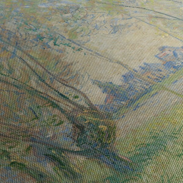Obraz - Claude Monet, Woman Seated under the Willows, reprodukcia (s hodinami) (90x30 cm)