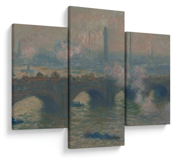 Obraz - Claude Monet, Waterloo Bridge, Gray Day, reprodukcia (90x60 cm)