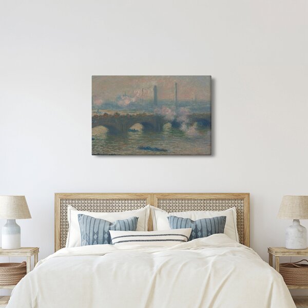 Obraz - Claude Monet, Waterloo Bridge, Gray Day, reprodukcia (90x60 cm)