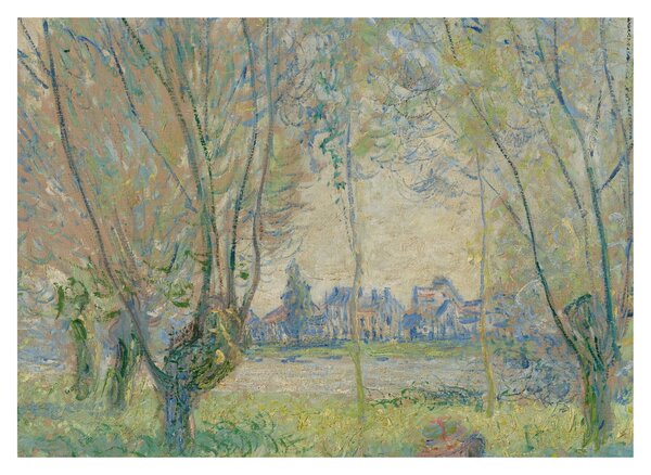 Obraz - Claude Monet, Woman Seated under the Willows, reprodukcia (70x50 cm)