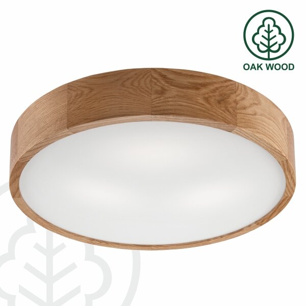 Brilagi - LED RGBW stmievateľné stropné svietidlo CARVALHO 3xE27/9W/230V Wi-Fi dub, priemer 47,5
