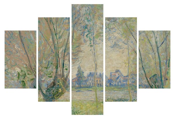Obraz - Claude Monet, Woman Seated under the Willows, reprodukcia (150x105 cm)