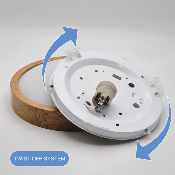 Brilagi-LED RGBW stmievateľné stropné svietidlo CARVALHO SLIM 1xE27/9W/230V Wi-Fi dub pr. 27