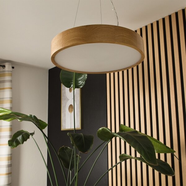 Brilagi - LED RGBW stmievateľný luster CARVALHO 3xE27/9W/230V Wi-Fi dub priemer 47,5 cm