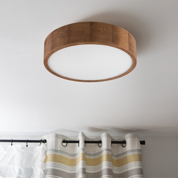 Brilagi - LED RGBW stmievateľné stropné svietidlo CARVALHO 2xE27/9W/230V Wi-Fi dub pr. 37,5