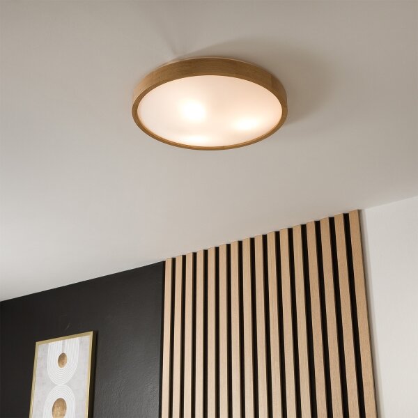 Brilagi-LED RGBW stmievateľné stropné svietidlo CARVALHO SLIM 3xE27/9W/230V Wi-Fi dub pr. 47