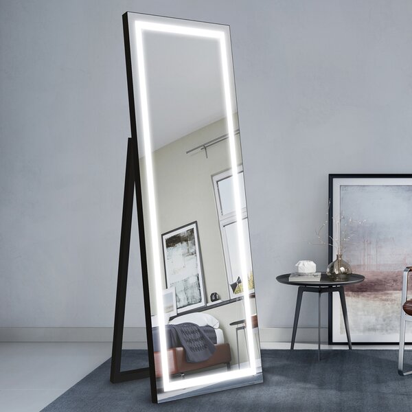Zrkadlo Hedera LED Black 60 x 150 cm