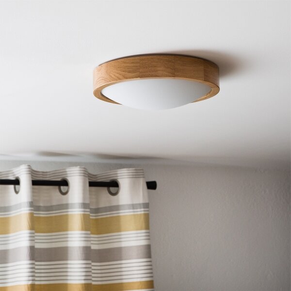 Brilagi-LED RGBW stmievateľné stropné svietidlo CARVALHO SLIM 1xE27/9W/230V Wi-Fi dub pr. 27