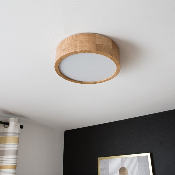 Brilagi - LED RGBW stmievateľné stropné svietidlo CARVALHO 1xE27/9W/230V Wi-Fi dub pr. 27,5