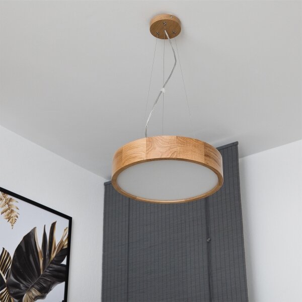 Brilagi - LED RGBW stmievateľný luster CARVALHO 2xE27/9W/230V Wi-Fi dubový priemer 37 cm