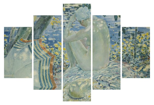 Obraz - Frederick Carl Frieseke, On the Bank, reprodukcia (150x105 cm)