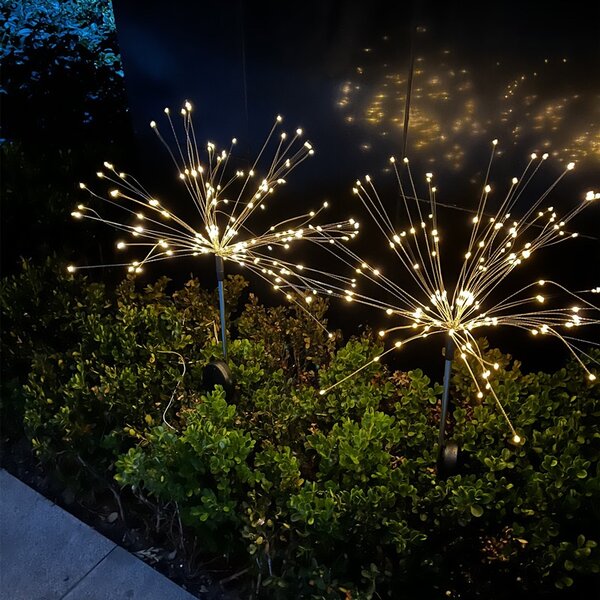 Solárne vianočné dekoratívne svetlo ohňostroj, Firework, 2ks, rôzne farby na výber Farba: Rôznofarebná