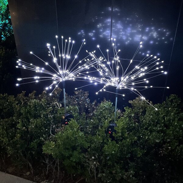 Solárne vianočné dekoratívne svetlo ohňostroj, Firework, 2ks, rôzne farby na výber Farba: Rôznofarebná