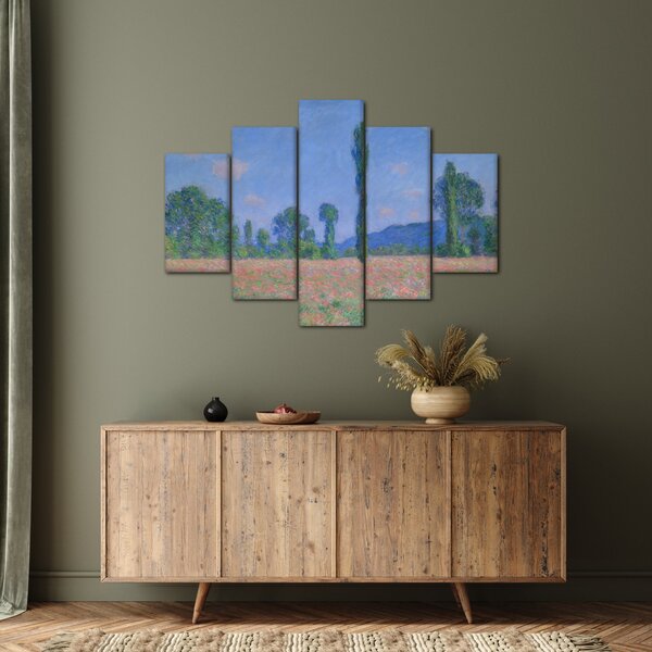 Obraz - Claude Monet, Poppy Field (Giverny), reprodukcia (150x105 cm)
