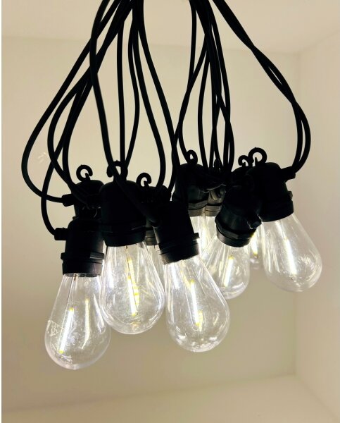 LED vonkajšia dekoratívna reťaz 10xLED/0,36W/230V 8 m IP44 čierna