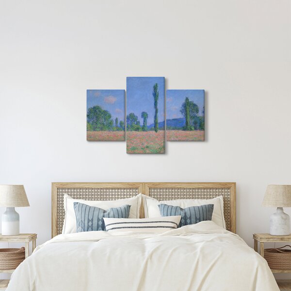 Obraz - Claude Monet, Poppy Field (Giverny), reprodukcia (90x60 cm)