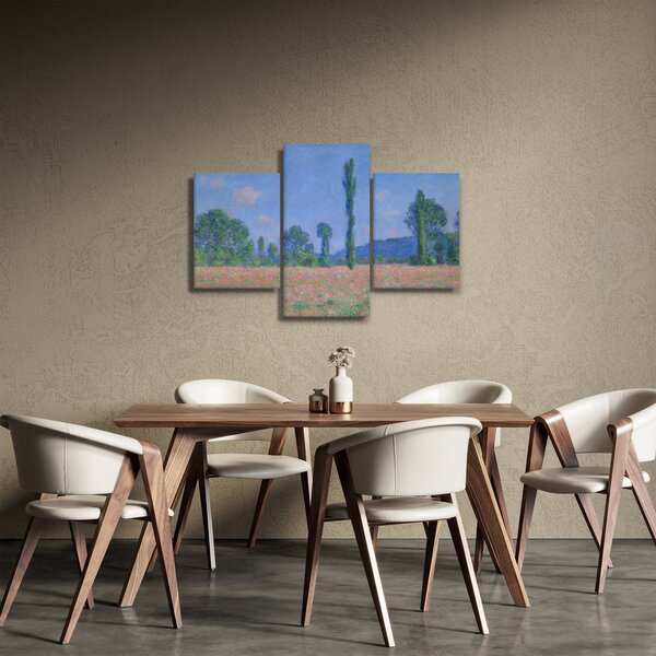 Obraz - Claude Monet, Poppy Field (Giverny), reprodukcia (90x60 cm)