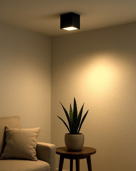 LED Bodové svietidlo LED/5W/230V 3000/4000/6400K 7,5x7,5 cm čierna