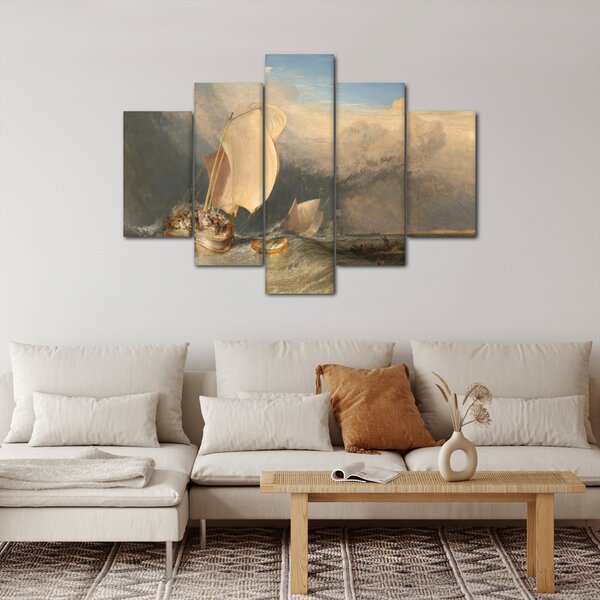Obraz - William Turner, Fishing Boats with Hucksters Bargaining for Fish, reprodukcia (150x105 cm)