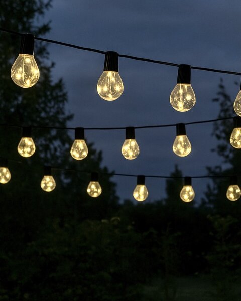 LED vonkajšia dekoratívna reťaz 20xLED/0,075W/230V 5,8 m IP44 čierna