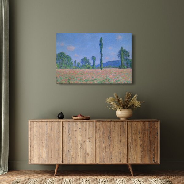 Obraz - Claude Monet, Poppy Field (Giverny), reprodukcia (90x60 cm)