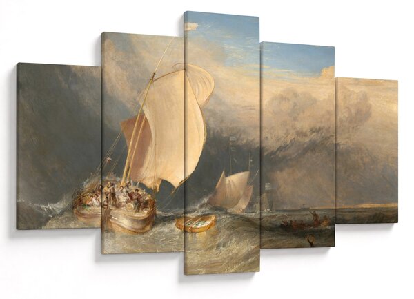 Obraz - William Turner, Fishing Boats with Hucksters Bargaining for Fish, reprodukcia (150x105 cm)