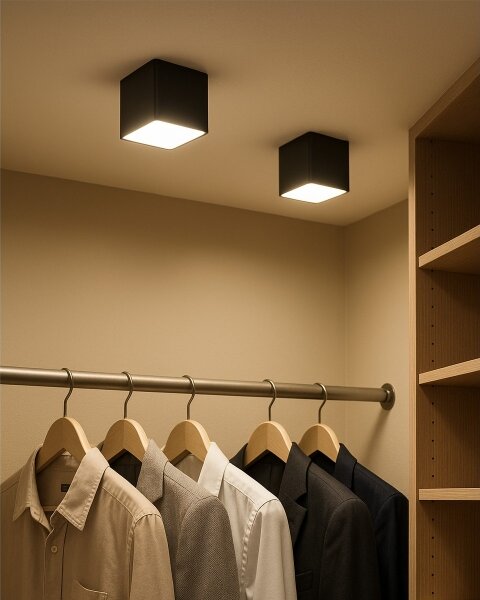 LED Bodové svietidlo LED/5W/230V 3000/4000/6400K 7,5x7,5 cm čierna