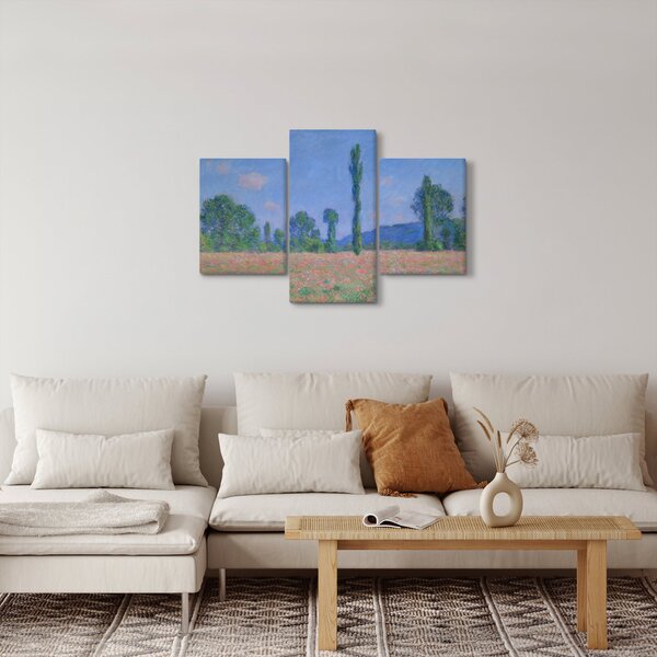 Obraz - Claude Monet, Poppy Field (Giverny), reprodukcia (90x60 cm)