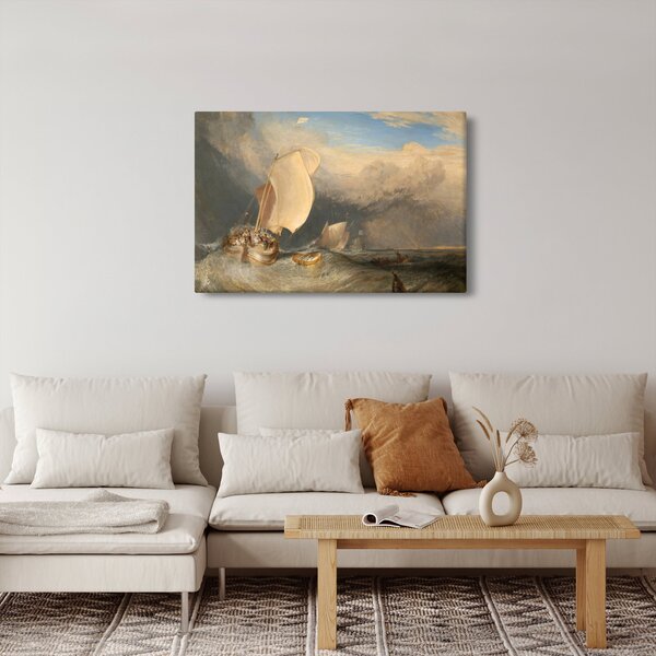 Obraz - William Turner, Fishing Boats with Hucksters Bargaining for Fish, reprodukcia (90x60 cm)
