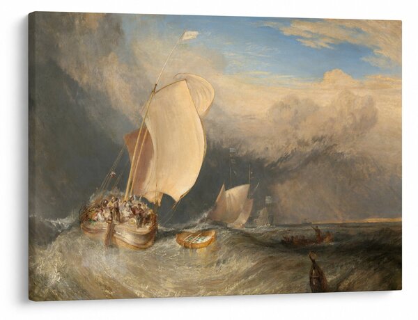 Obraz - William Turner, Fishing Boats with Hucksters Bargaining for Fish, reprodukcia (70x50 cm)