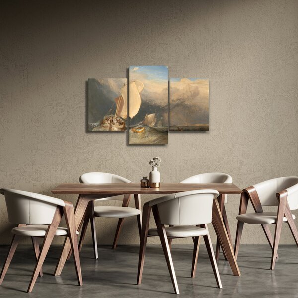 Obraz - William Turner, Fishing Boats with Hucksters Bargaining for Fish, reprodukcia (90x60 cm)