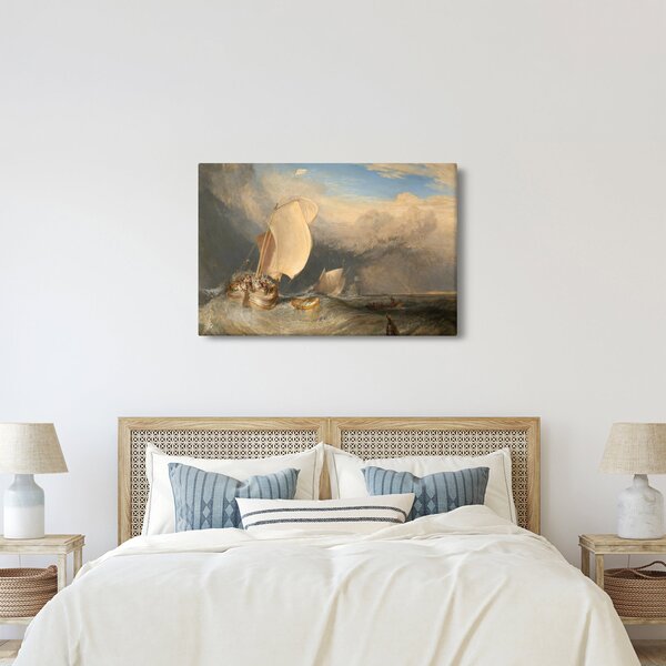 Obraz - William Turner, Fishing Boats with Hucksters Bargaining for Fish, reprodukcia (90x60 cm)