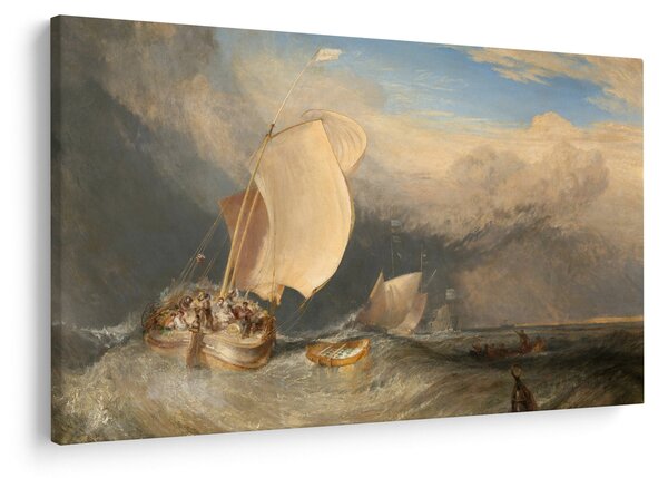 Obraz - William Turner, Fishing Boats with Hucksters Bargaining for Fish, reprodukcia (90x60 cm)