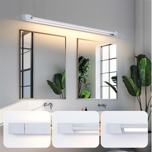 Brilagi-LED Kúpeľňové osvetlené zrkadlo AQUA LINE LED/36W/230V 120 cm IP44 matný chróm