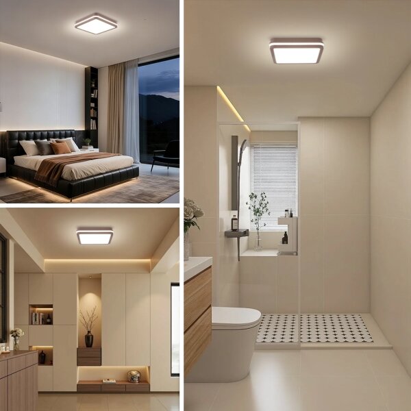 Brilagi -LED vonkajšie stropné svietidlo BENE LED/24W/230V 26x26 cm hnedé IP54