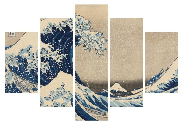 Obraz - Katsushika Hokusai, Under the Wave off Kanagawa, reprodukcia (150x105 cm)
