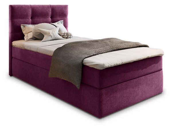 Čalúnená posteľ boxspring GLORIEN 80x200 cm purpurová Matrac: Matrac Bonell pružinový